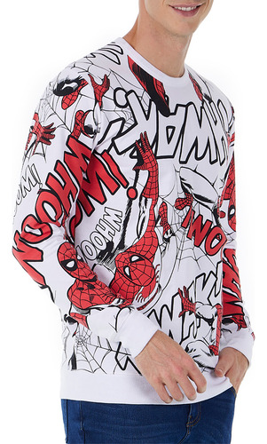 Sudadera Marvel Hombre 830jb Casual Algodón Spider-man