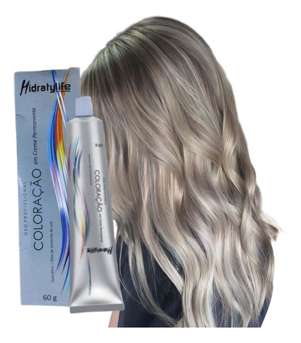 Tinta 9.1 Loiro Muito Claro Acinzentado Tintura Profissional Tom N 9.1 Loiro Muito Claro Acinzentado