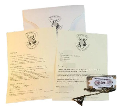 Carta De Aceptacion A Hogwarts - Harry Potter