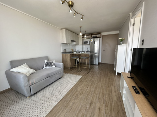 Departamento Full Amoblado 1d1b + Est., Excelente Sector Nor