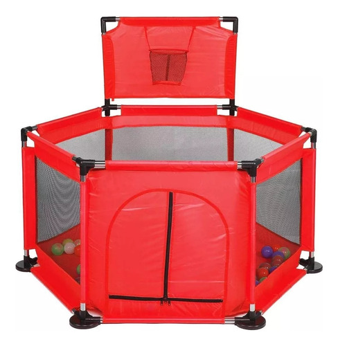 Corral Piscina Pelotas Estimulacion Bebes Con Barandas