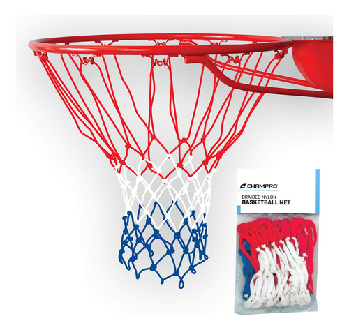 Champro Red De Baloncesto, Nailon Trenzado (rojo/blanco/azul