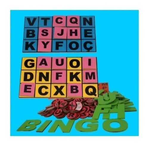 Jogo Para Crianças Bingo De Letras Em Madeira - Carimbras