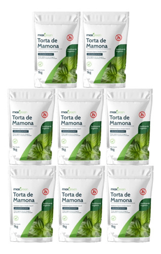 Kit 8 Fertilizante Maxgreen Torta De Mamona 1kg - Forth