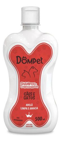 Shampoo E Condicionardor 2 Em 1 500ml Pet Cães E Gatos Avelã