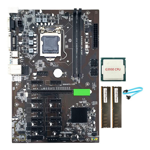 Placa Base B250 Btc Mining Lga 115 12x Con Ranura Para Tarje