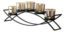 Comprar Portavelas  5 Brazos Cristal Decoración Candelabros  Negro
