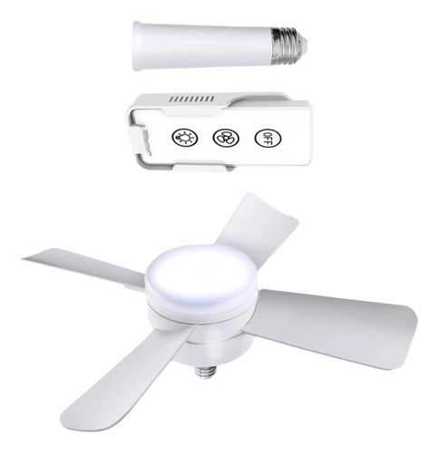 Luz De Ventilador De Soquete De 40 Cm Com Controle Remoto