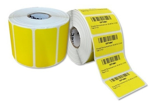 Imagen 1 de 10 de Etiqueta Térmica Amarilla 2x1 (51x25 Mm) C/1000 Pzs C1 Full