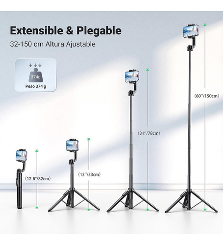Soporte Trípode Ugreen 1.5m Para Celular Y Tablet Lp585
