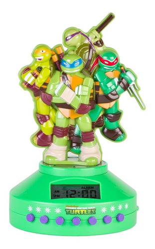 Reloj Despertador Y Radio Ninja Turtles Nickelodeon