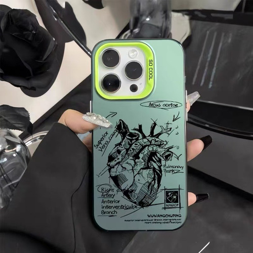 . Funda Para iPhone Case De Uso Rudo Con Diseño De Corazón N