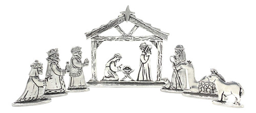 Basic Spirit Nativity Set - Figura De Estaño Hecha A Mano,.