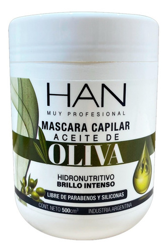 Han Mascara Capilar Oliva Baño De Crema Nutricion X 500 