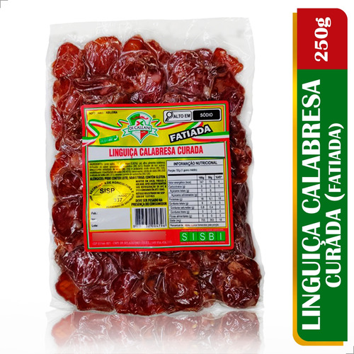 Linguiça Calabresa Curada (fatiada) - Sabor Intenso