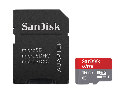 Sandisk Ultra 16gb Ultra Micro Sdhc Uhs-i/class 10 Ca (7see)