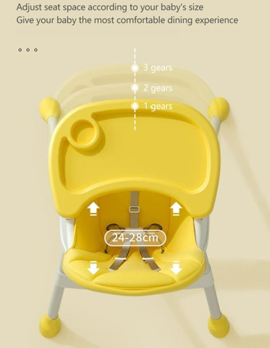 Imagen 3 de 10 de Silla Comedor Bebe 3en1 Portatil Kidshop Baby
