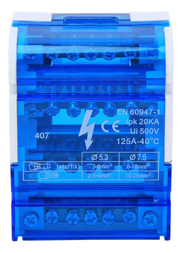 Caja De Distribución De Terminales 407, Riel Din, Individual