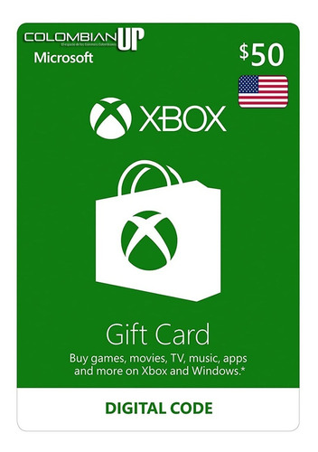 Tarjeta Xbox Gift Card $50 Usd Para Xbox Series X/s - One