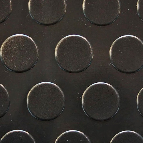 Piso De Goma Circulo 6 Mm Rollo 1 Mt Ancho X 20 Mt De Largo