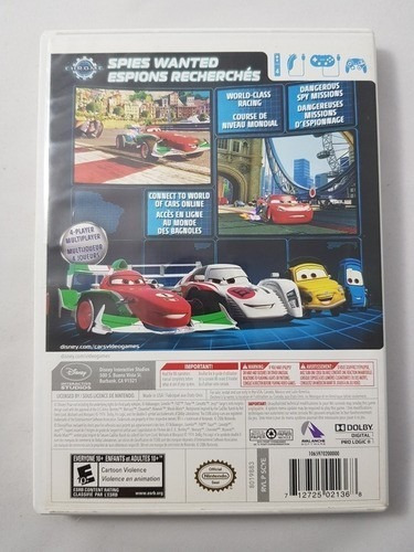 Cars 2 Wii Mídia Física Pronta Entrega S/ Juros Frete Grátis