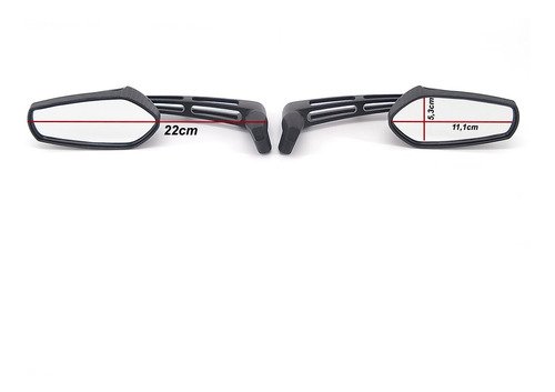 Imagem 7 de 10 de Retrovisor Esportivo Biz Twister Cb300 Factor Fazer Crypton