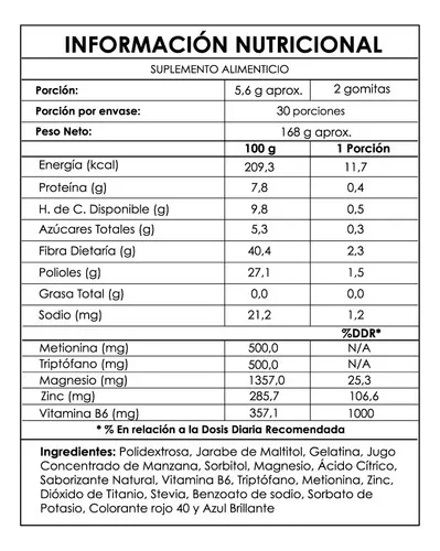 Gomitas Sweet Dreams - Sueño Reparador - Relajante 60 Ositos