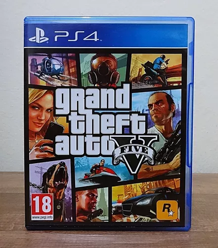 GTA 5 Ps4 GTA V - Game Mídia Física - Jogo Original Playstation 4 Seminovo