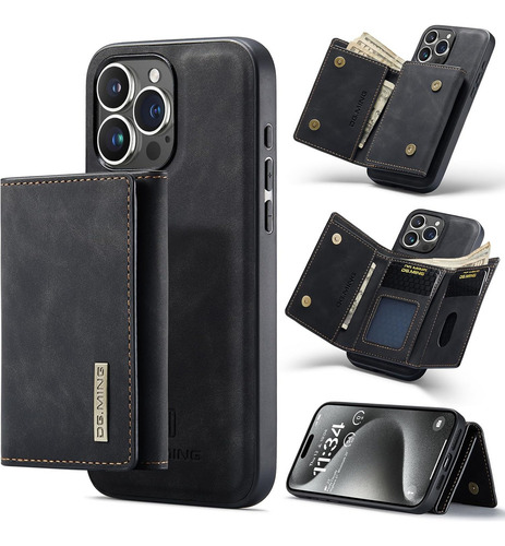 A Funda Tipo Cartera Con Atracción Magnética For iPhone