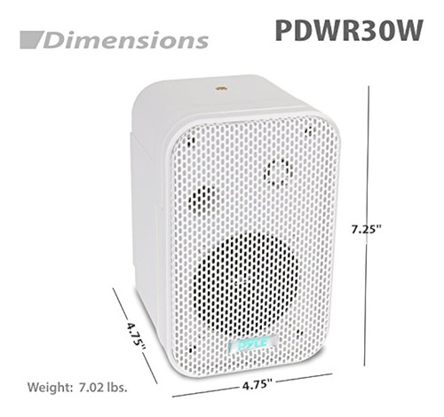 Sistema Parlantes Dobles Impermeables Exteriores Pared