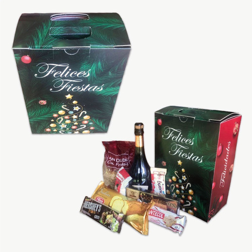 Cajas Navideñas Maletín Muy Resistentes Fiestas Pack X 10 Un