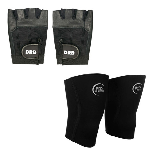 Guantes Gym + Rodilleras Crossfit Funcional Protecciones 