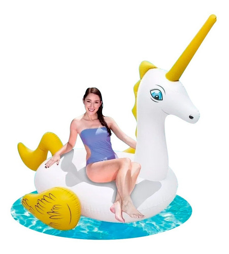 Unicornio Inflable Gigante Pileta Bestway 41107 2.20 X 1.95m