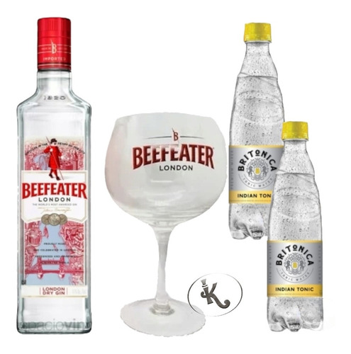 Gin Beefeater 700ml London Dry + Copa + 2 Tonicas Regalo