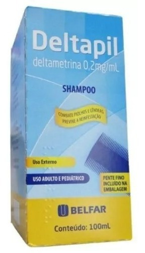  Shampoo Deltapil Deltametrina 0,2mg/ml 100ml Combate Piolhos