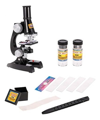 Microscopio Com Ampliação Ate 450x De Mesa Kit De Escolar