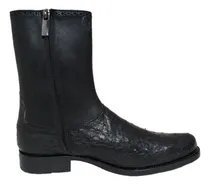 Comprar Botin De Vestir Hombre Franco Cuadra Oval Avestruz Negro