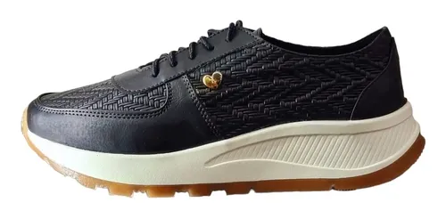 Tenis Mujer Casual Miel Marr n Negro Dama Colecci n Mam s Env o