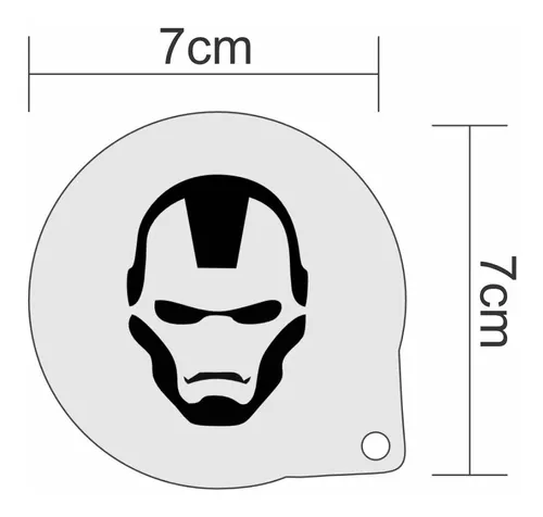 16 Stencil Rosto Facial Moldes Pintura 7cm Desenhos Infantil