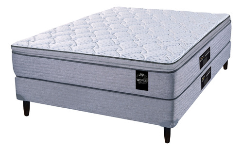 Sommier Americana King Koil World Luxury Kensington 2 plazas de 190cmx140cm  gris con base dividida