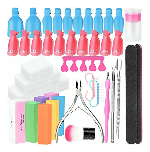 Pinzas Plásticas Retiradoras De Acrílico O Gelish 43pcs Kit