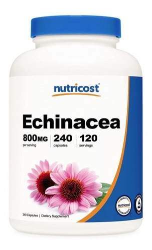 Original Nutricost Echinacea Equinacea 800 Mg 240cap 120 Ser