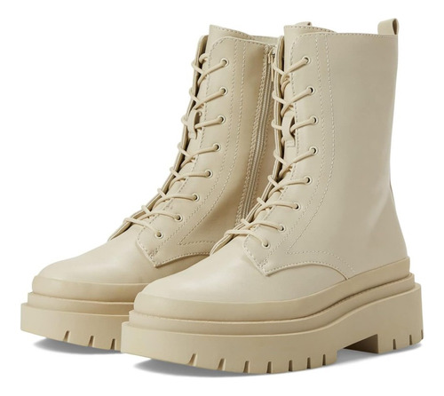 Botas Steve Madden Mansel Bootie Blanco Hueso Mujer Original