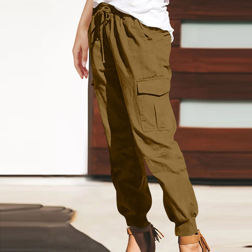 Pantalones A La Moda Para Mujer Más Cintura Elástica Con Bol
