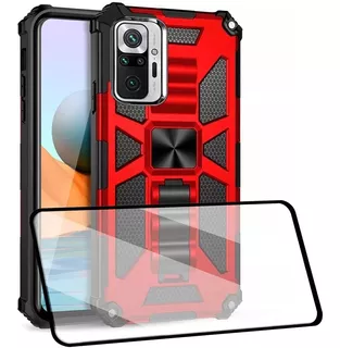 Kit Mica 9d + Funda Xiaomi Blindada Uso Rudo Esquinas Stand