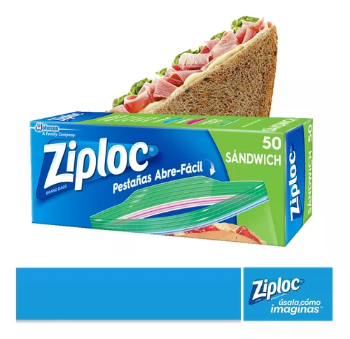 Bolsas para sandwich 16.5 x14.9 cm 50 unidades Ziploc - Ofimarket