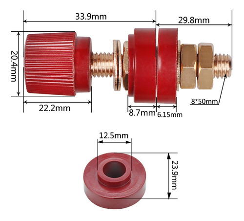 Terminal Bateria Remoto 5 16 Conector Perno Cobre Para 4