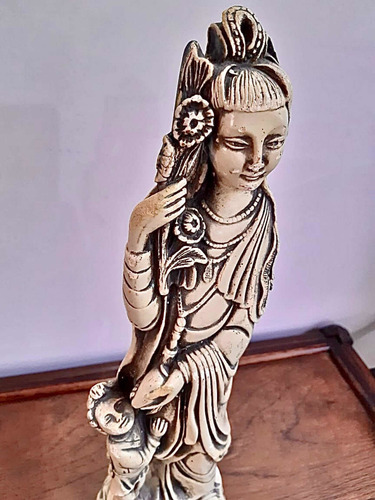 Antigua Figura China De Cerámica 42 Cm