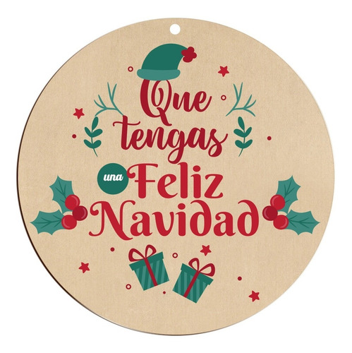 Corona Navidad  Para Puerta Artesanal 20 Cm 