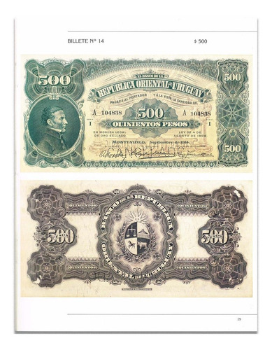 Numismatica Catalogo Billetes Bancos Oficiales 1896-1989 Bcu (Usado)